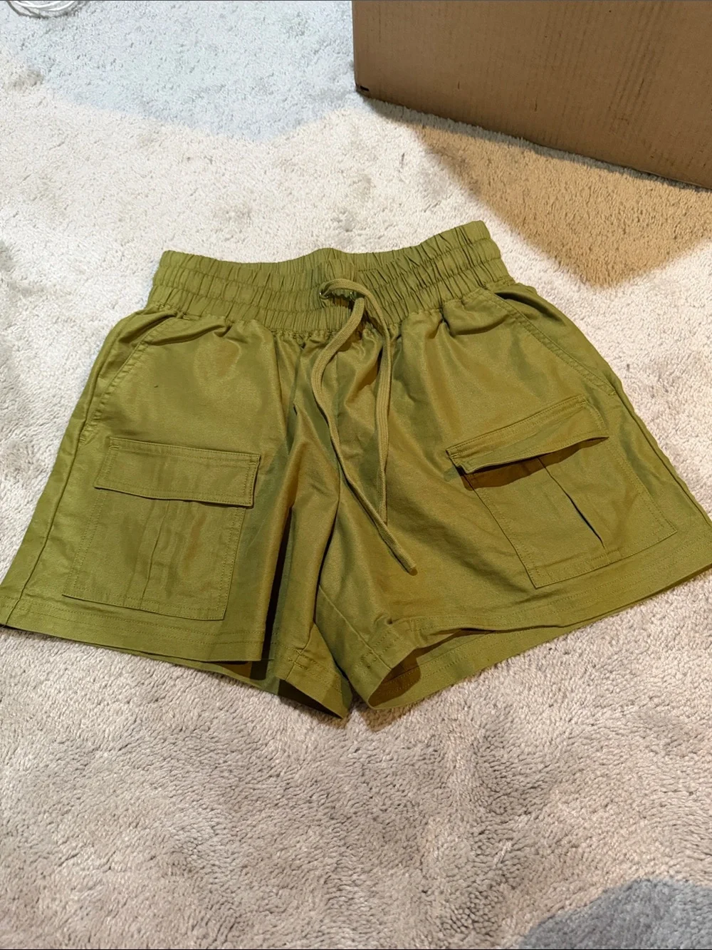 Fabletics Olive Cargo Pull-On Shorts